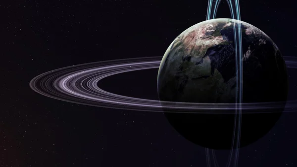 空間に美しい幻想的な惑星。Nasa から提供されたこのイメージの要素 — ストック写真