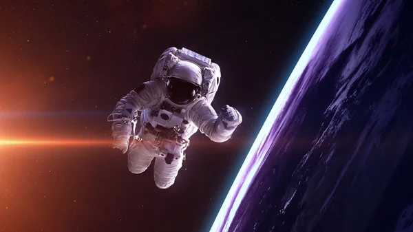 Astronaut in outer space. Elements of this image furnished by NASA. — Stock Photo, Image