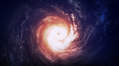 Derin uzayda bir yerde inanılmaz güzel sarmal gökada. Nasa tarafından döşenmiş bu görüntü unsurları.
