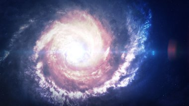 Derin uzayda bir yerde inanılmaz güzel sarmal gökada. Nasa tarafından döşenmiş bu görüntü unsurları.