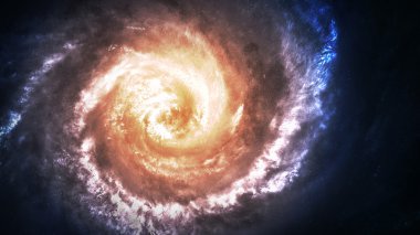 Derin uzayda bir yerde inanılmaz güzel sarmal gökada. Nasa tarafından döşenmiş bu görüntü unsurları.