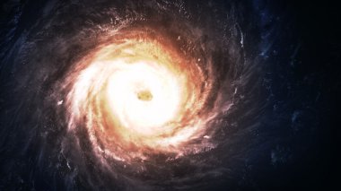 Derin uzayda bir yerde inanılmaz güzel sarmal gökada. Nasa tarafından döşenmiş bu görüntü unsurları.