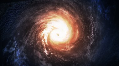 Derin uzayda bir yerde inanılmaz güzel sarmal gökada. Nasa tarafından döşenmiş bu görüntü unsurları.