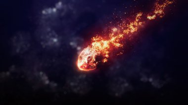 Gibi parlayan bir Meteor toprak metalleri atmosfere. Nasa tarafından döşenmiş bu görüntü unsurları