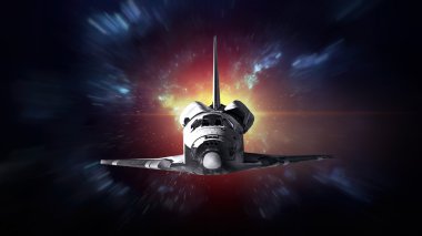 Uzay mekiği göreve çıkıyor. Bu görüntünün elementleri NASA tarafından desteklenmektedir