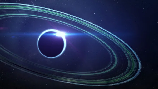 Bilimsel arka plan - tam güneş tutulması, kara delik. Nasa tarafından döşenmiş bu görüntü unsurları — Stok fotoğraf