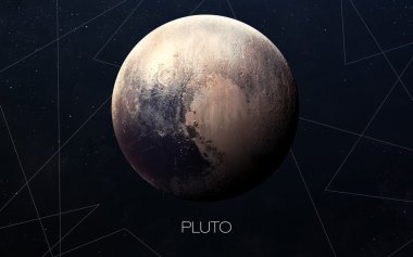 Pluto - güneş sisteminin gezegenleri yüksek çözünürlüklü görüntüler sunuyor. NASA tarafından döşenmiş bu görüntü öğelerini.