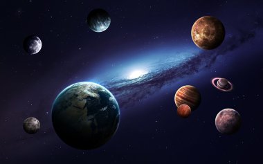 Yüksek çözünürlüklü görüntüler sunuyor güneş sisteminin gezegenleri. NASA tarafından döşenmiş bu görüntü öğelerini.