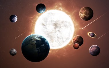 Yüksek çözünürlüklü görüntüler sunuyor güneş sisteminin gezegenleri. NASA tarafından döşenmiş bu görüntü öğelerini.