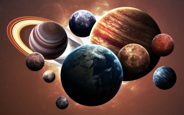 Yüksek çözünürlüklü görüntüler sunuyor güneş sisteminin gezegenleri. NASA tarafından döşenmiş bu görüntü öğelerini.