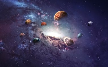 High resolution images presents creating planets of the solar system. This image elements furnished by NASA. clipart