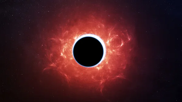 Abstract scientific background - full eclipse, black hole. Elements of this image furnished by NASA — Stock Photo, Image