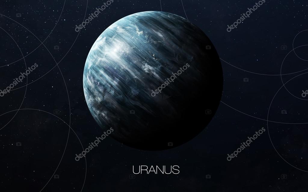 Uranus - High resolution images presents planets of the solar system. This  image elements furnished by NASA. Stock Photo by © 94458866