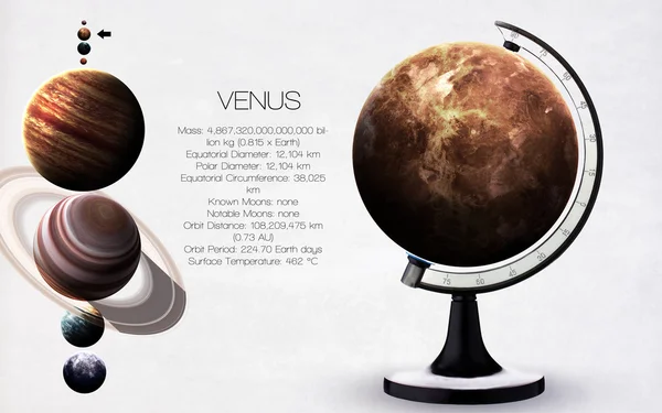 Venus - Las imágenes de alta resolución presentan planetas del sistema solar. Esta imagen elementos proporcionados por la NASA . — Foto de Stock