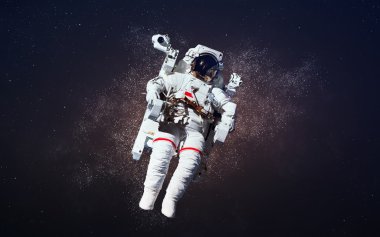 Cesur astronot, uzay yürüyüşü. NASA tarafından döşenmiş bu görüntü öğelerini.