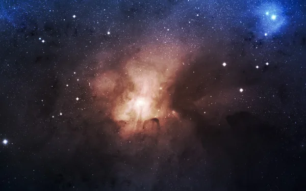 无限空间背景与 nebulaes 和明星。这个由美国国家航空航天局提供的图像元素. — 图库照片