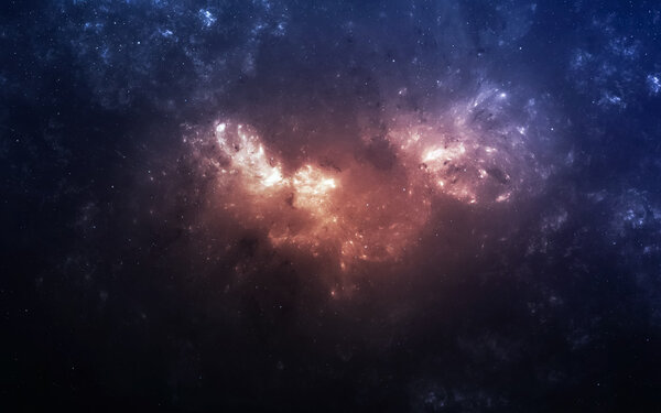 Infinite space background with nebulaes and stars. This image elements furnished by NASA.