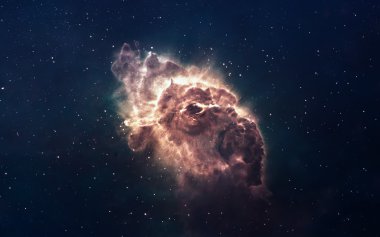 Bulutsusu ve derin uzay, gizemli evren parlayan yıldız. Nasa tarafından döşenmiş bu görüntü unsurları