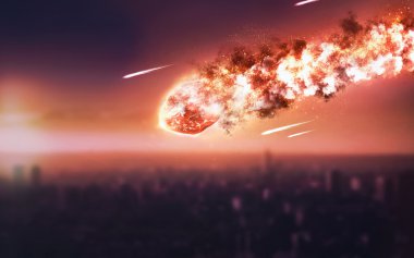 Düşen Meteor yağmuru. Kuyrukluyıldız uzay, meteor ve enerji, asteroit kızdırma, güçlü yıldız taşıma. Nasa tarafından döşenmiş bu görüntü unsurları