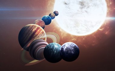 Dokuzuncu gezegen Güneş Sistemi'nin açıldı. Yeni gaz devi. Nasa tarafından döşenmiş bu görüntü unsurları