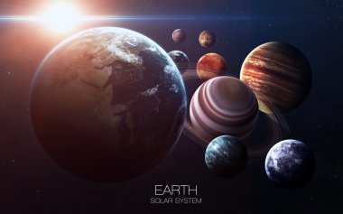 Dünya - güneş sisteminin gezegenleri yüksek çözünürlüklü görüntüler sunuyor. NASA tarafından döşenmiş bu görüntü öğelerini.