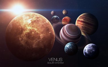 Venüs - güneş sisteminin gezegenleri yüksek çözünürlüklü görüntüler sunuyor. NASA tarafından döşenmiş bu görüntü öğelerini.