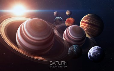 Satürn - Güneş sisteminin gezegenleri yüksek çözünürlüklü görüntüler sunuyor. NASA tarafından döşenmiş bu görüntü öğelerini.
