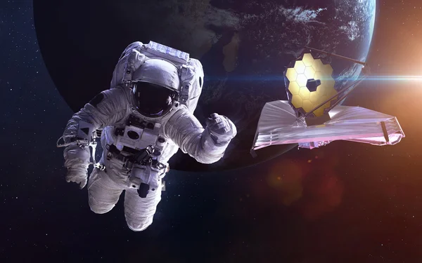 James Webb űrtávcső. Ez által a Nasa arculati elemek — Stock Fotó