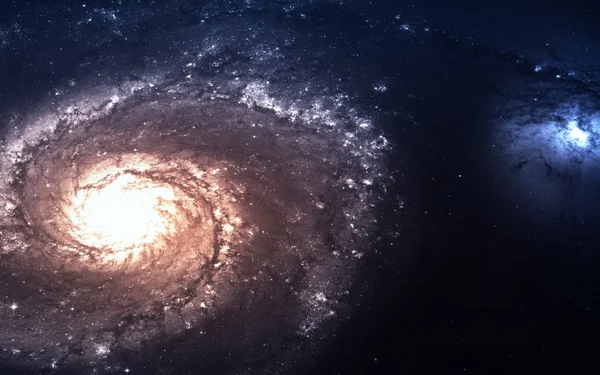 Galaxie dans l'espace lointain, lumineux univers mystérieux. Éléments de cette image fournis par la NASA — Photo