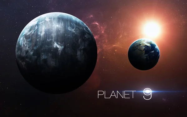 Ninth planet of the solar system opened. New gas giant. Elements of this image furnished by NASA — Stock Photo, Image