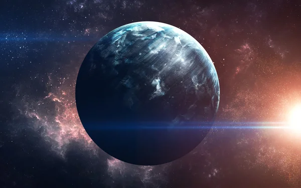O nono planeta do sistema solar abriu. Novo gigante gasoso. Elementos desta imagem fornecidos pela NASA — Fotografia de Stock