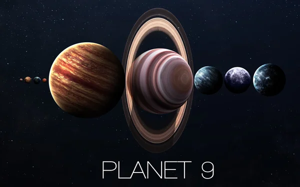 Открылась девятая планета Солнечной системы. Новый газовый гигант. Элементы этого изображения предоставлены НАСА — стоковое фото