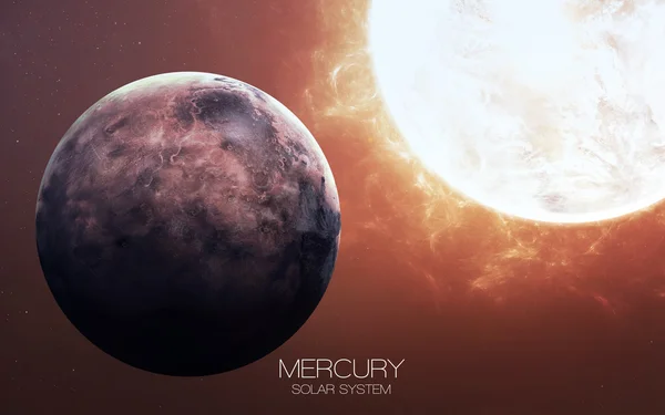 Kvicksilver - högupplösta bilder presenterar planeterna i solsystemet. Detta bildelement inredda av Nasa. — Stockfoto