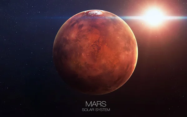 Mars - wysokiej rozdzielczości prezentuje planet Układu Słonecznego. Ten obraz elementy dostarczone przez Nasa. — Zdjęcie stockowe