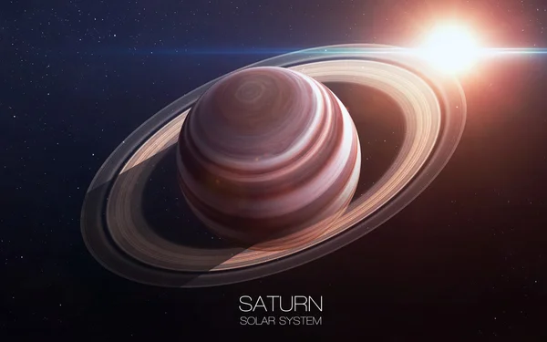 Saturn - Hochauflösende Bilder zeigen Planeten des Sonnensystems. dieses Bildelemente von nasa. — Stockfoto