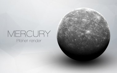 Mercury - High resolution 3D images presents planets of the solar system. This image elements furnished by NASA. clipart