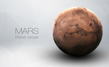 Mars - Yüksek çözünürlüklü 3D görüntüler güneş sistemindeki gezegenleri sunar. NASA tarafından desteklenen bu görüntü ögeleri.