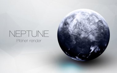 Neptün - Yüksek çözünürlüklü 3D görüntüler güneş sistemindeki gezegenleri sunar. NASA tarafından desteklenen bu görüntü ögeleri.