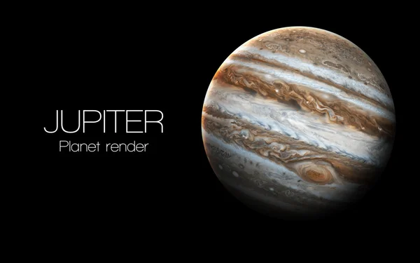 Jupiter - Högupplösta 3D-bilder presenterar planeter i solsystemet. Denna bild element som tillhandahålls av NASA. — Stockfoto