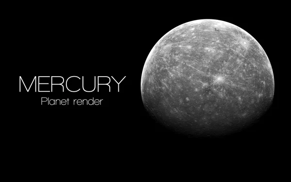 Mercur - Imaginile 3D de înaltă rezoluție prezintă planete ale sistemului solar. Aceste elemente de imagine furnizate de NASA . — Fotografie, imagine de stoc