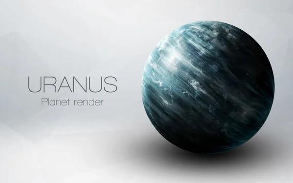 天王星-高分辨率的3D图像显示了太阳系的行星.这个图像元素由NASA提供. — 图库照片
