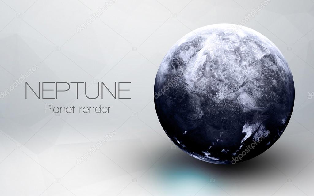 Neptune - High resolution 3D images presents planets of the solar system. This image elements furnished by NASA.