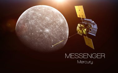 Mercury - Messenger spacecraft. This image elements furnished by NASA.
