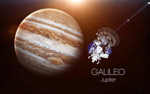 Jupiter - nava spațială Galileo. Aceste elemente de imagine furnizate de NASA . — Fotografie, imagine de stoc