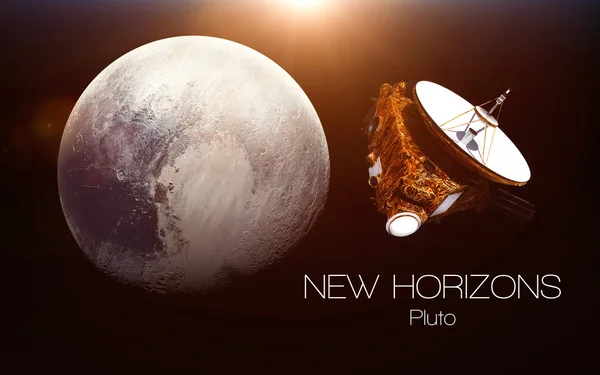 Pluto - New horizons spacecraft. This image elements furnished by NASA. — Zdjęcie stockowe