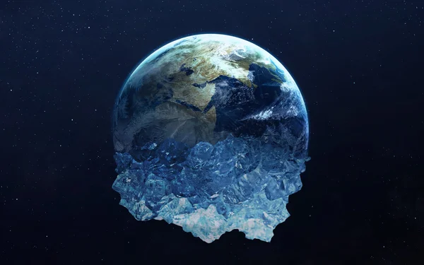 Frozen Earth. This image elements furnished by NASA — ストック写真