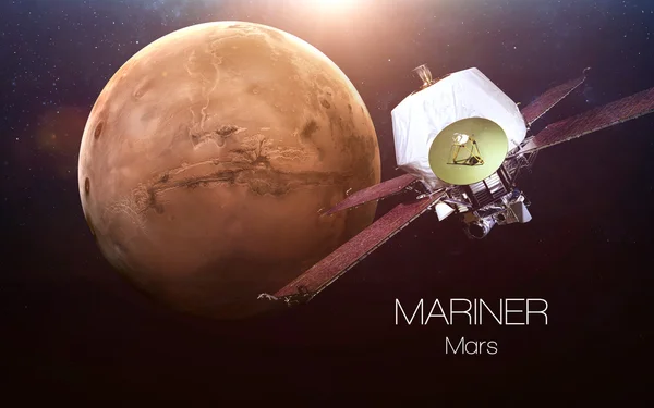 Marte - Nave Mariner. Esta imagen elementos proporcionados por la NASA . — Foto de Stock