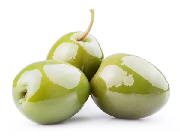 Frische grüne Oliven — Stockfoto