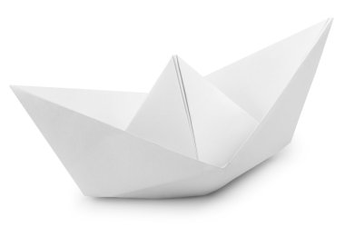 White Paper Boat  clipart