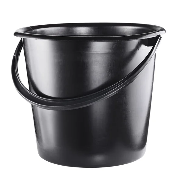 Černý kbelík — Stock fotografie